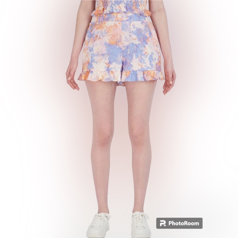 BCBGeneration NWT XXS tie dye ruffled shorts